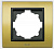 Zena Platin рамка матовое золото/дымчатый контур 1 постовая EL-BI ABB