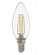 Лампа светодиодная филамент СВЕЧА 10Вт Е14 4500К 790Лм 230В GLDEN-CS-10-230-E14-4500 прозрачная GENERAL 
