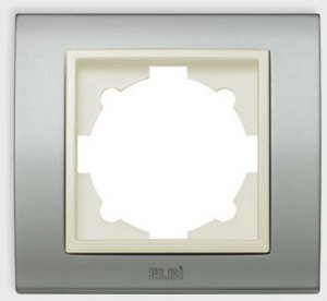 Zena Platin рамка нержавеющая сталь/серый контур 2 постовая EL-BI ABB