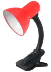 Светильник настольный  60Вт TDM красный E27/гибкая прищепка (мягкая упак.) TDM