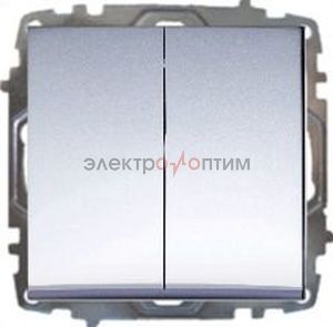 ZENA металлик серый - выключатель СУ 2-клав. модуль EL-BI ABB