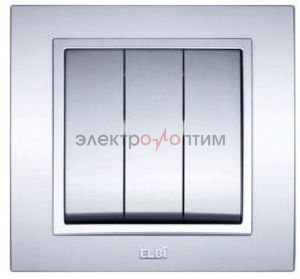 ZENA металлик серый - выключатель СУ 3-клав. EL-BI ABB