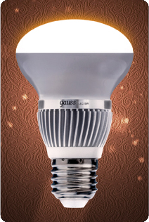 Лампа энергосберегающая зеркальная R63 11Вт E27 4200K 12000ч GAUSS 