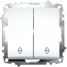 ZENA белый - выключатель СУ 2-клав. модуль для жалюзи EL-BI ABB