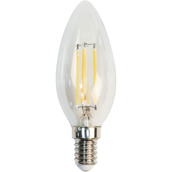 Лампа светодиодная филамент СВЕЧА 5Вт E14 6400K дневной LB-58 Feron
