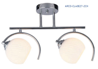 Светильник потолочный ARCO Тип ламп 2*40W E27 материал: металл, стекло  460*190*150 хром  1/10