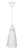 Светильник подвесной 15Вт декоративный "Брауэр", пластик, 1хЕ27 220В, белый, шнур белый, 800мм, крепление под крючок 140х220мм Апейрон