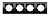 Zena Platin рамка черный жемчуг/черный контур 4 постовая EL-BI ABB