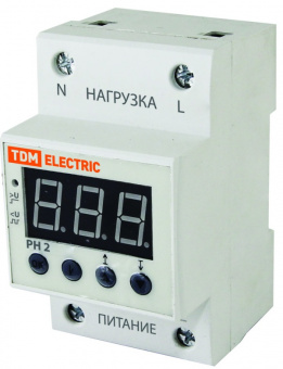Реле контроля напряжения однофазное РН 2 63А-220В (LED-дисплей) TDM
