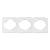 ПРОВАНС- рамка для розеток и выключателей 3 мест (квадрат) Белый СВЕТОПРИБОР