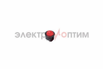 Выключатель клавишный круглый 250В 6А (2с) ON-OFF красный  (RWB-213, SC-214, MRS-102-8)  REXANT