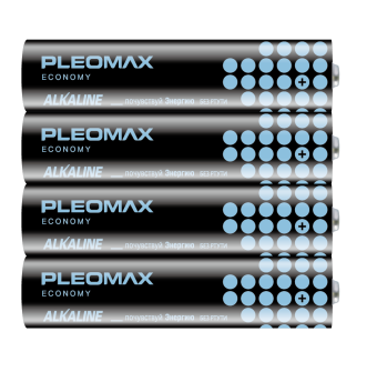 Батарейка пальчиковая алкалиновая 4шт/упак  LR03-4S Economy Pleomax