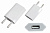 Сетевое зарядное устройство iPhone/iPod USB белое (СЗУ) (5 V, 1000 mA) REXANT