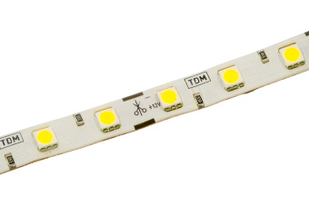 Лента светодиод. белый   5м/уп 14,4W/m 5050 (10mm) 60LED/м IP54 теплый TDM