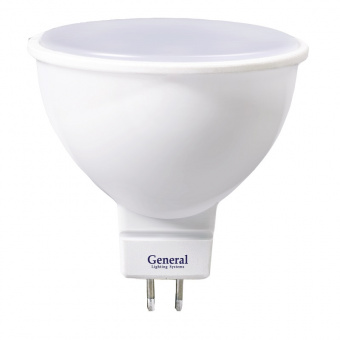 Лампа светодиодная 230В GU 5.3  7Вт 6500К 490Лм MR16 GLDEN-MR16-7-230-GU5.3-6500  GENERAL