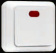 РИМ - выключатель О/У 1-клав.  белый 10A индикация Simple EKF