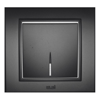 ZENA металлик черный - выключатель СУ 1-клав.индикация EL-BI ABB