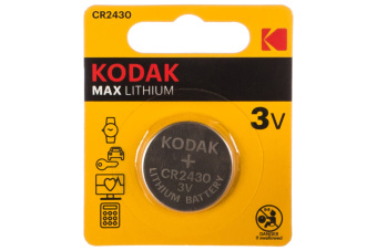 Батарейка плоская литиевая  CR2430-1BL 1шт/блистер Kodak