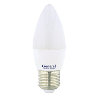 Лампа светодиодная СВЕЧА  7 Вт Е27 2700К 520Лм 230В GLDEN-CF-7-230-E27-2700 GENERAL 