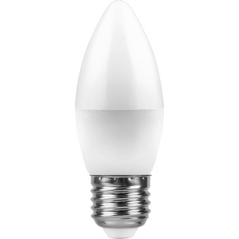 Лампа светодиодная СВЕЧА  7 Вт E27 2700K 560Lm матовый LB-97 Feron