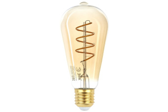 Лампа светодиодная филамент 7Вт E27 2400К 440Лм 220В F-LED ST64-7W-824-E27 ЭРА 