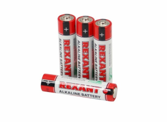 Батарейка мизинчиковая алкалиновая LR03 (ААА) 1,5В   4 шт/блистер REXANT