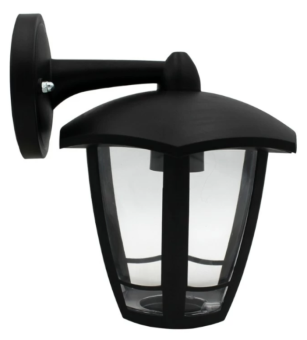 Светильник садово-парковый настенный E27 6-гранный черный вниз IP44 (У1) НБУ 07-60-004 «Дели 3» Апейрон