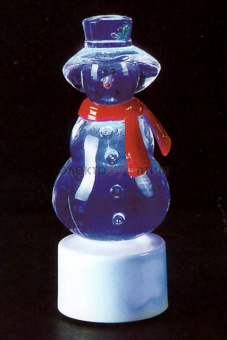 Светильник светодиод. Декор Снеговик с шарфом 4,5В 1LED-RGB 3хAG13(LR44)(есть) 10см/IP20 Neon-Night