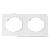 ПРОВАНС- рамка для розеток и выключателей 2 мест (квадрат) Белый СВЕТОПРИБОР