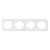 ПРОВАНС- рамка для розеток и выключателей 4 мест (квадрат) Белый СВЕТОПРИБОР