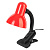 Светильник настольный  60Вт красный на прищепке E27 GTL-025-60-220 GENERAL