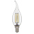 Лампа светодиодная филамент СВЕЧА на ветру  8Вт Е14 2700К 610Лм 230В GLDEN-CWS-8-230-E14-2700 прозрачная GENERAL 
