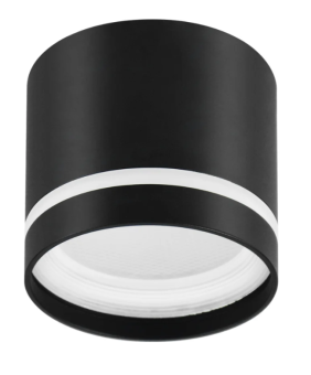 Подсветка OL9 GX53 BK/WH  Накладной под лампу Gx53, алюминий, цвет черный+белый (40/800) ЭРА