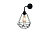Светильник настенный 60Вт декоративныйв стиле лофт, "Рагно", металлический, Е27 220В, черный, крепление на планку, 350х220х260мм Апейрон