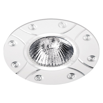 Светильник точечный GU5.3 50Вт круг металл белый Lumin'arte ALUM04WH-DL50GU5.3 WOLTA
