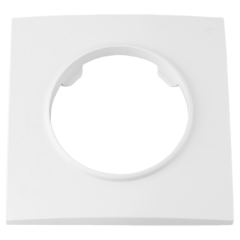 ПРОВАНС- рамка для розеток и выключателей 1 мест (квадрат) Белый СВЕТОПРИБОР