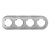 ПРОВАНС- рамка для розеток и выключателей 4 мест (круг) Серебро СВЕТОПРИБОР
