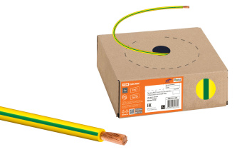 1*2,5 ПуГВ Провод в коробке желто-зеленый (100м)  ГОСТ TDM