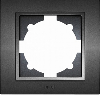 Zena Platin рамка черный жемчуг/черный контур 3 постовая EL-BI ABB