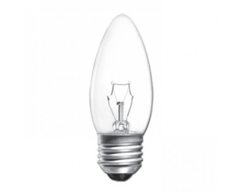 Лампа накаливания СВЕЧА прозрачная Е14 60Вт (B36) в гофре ЭРА (100/6000)