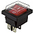 Переключатель клавишный черный/красная клавиша 2 положения 2з влагозащищенный YL-208-01 TDM