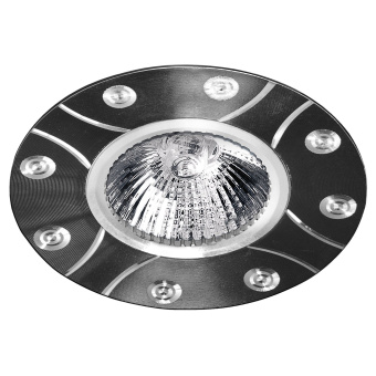 Светильник точечный GU5.3 50Вт круг металл черный Lumin'arte ALUM04BL-DL50GU5.3 WOLTA