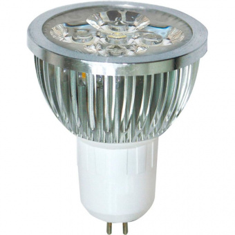 Лампа светодиодная  GU5.3  4Вт 4000K 220/230В 320Lm MR16 серебро/белый MR16 LB-14 Feron 