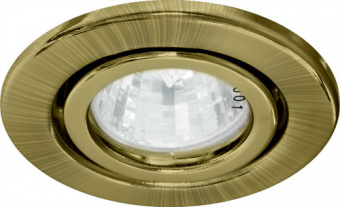 Светильник точечный G5.3 50Вт поворотный круг золото античное DL11/DL3202 Feron