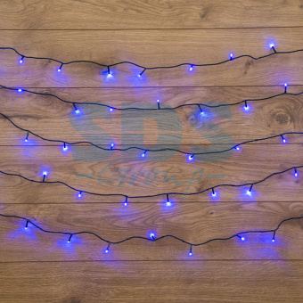 Гирлянда "Твинкл Лайт" 10 м, темно-зеленый ПВХ, 80 LED, цвет: Синий Rexant