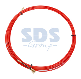 Протяжка кабельная (мини УЗК в бухте), стеклопруток, d=3,5мм 10м красная REXANT