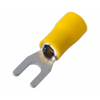 Наконечник вилочный изолированный 4.3 мм 4-6 мм ² (НВи 6.0-4/НВи 5,5-4) желтый REXANT