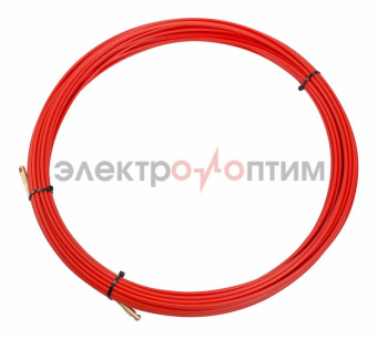 Протяжка кабельная (мини УЗК в бухте), стеклопруток, d=3,5мм 20м красная REXANT