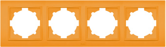 ZENA рамка 4-местная горизонт. оранжевая EL-BI ABB