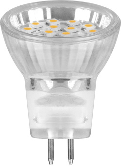 Лампа светодиодная  GU5.3  220/230В  1 Вт 3300K MR11 14LED с отражателем/серебро/дневной LB-27 Feron
